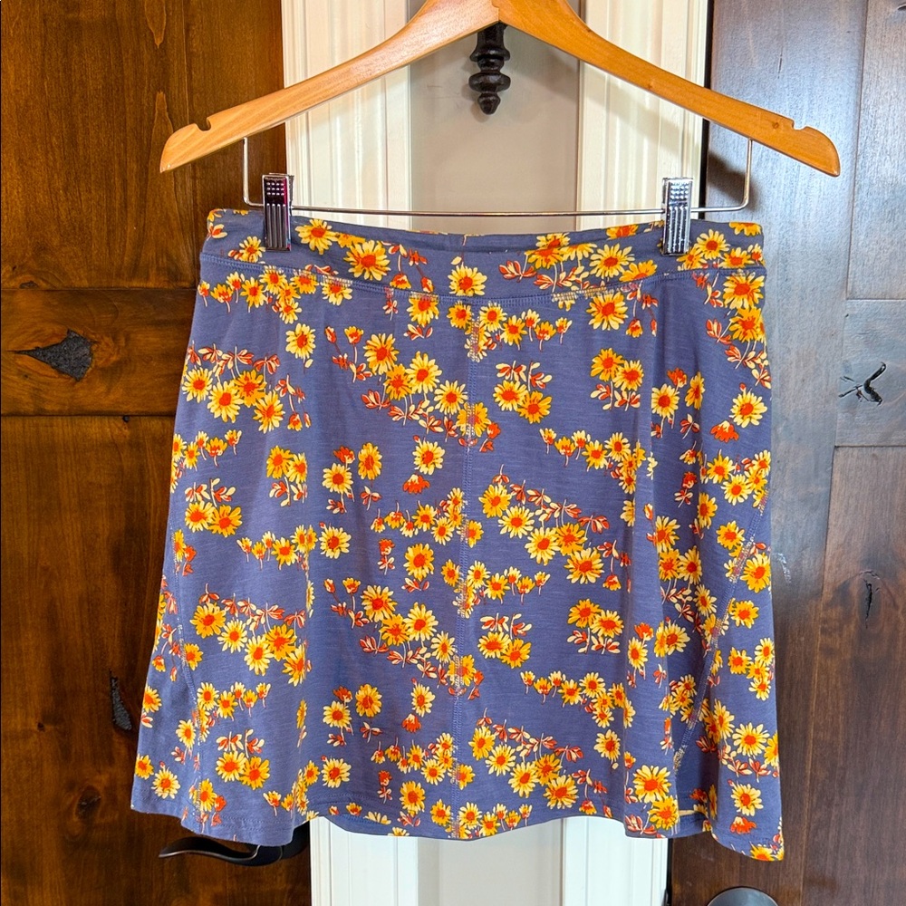 NWOT Toad &Co Floral Skort M - Sunflower Print